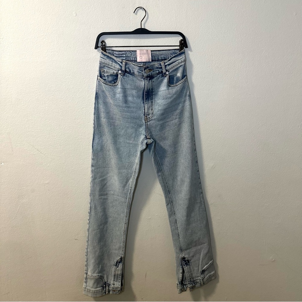 REVICE Zipper Split Leg Jean